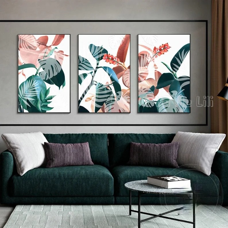 

Leaf And Fruit Plant Wall Art 3 Edition Green And Red Prints