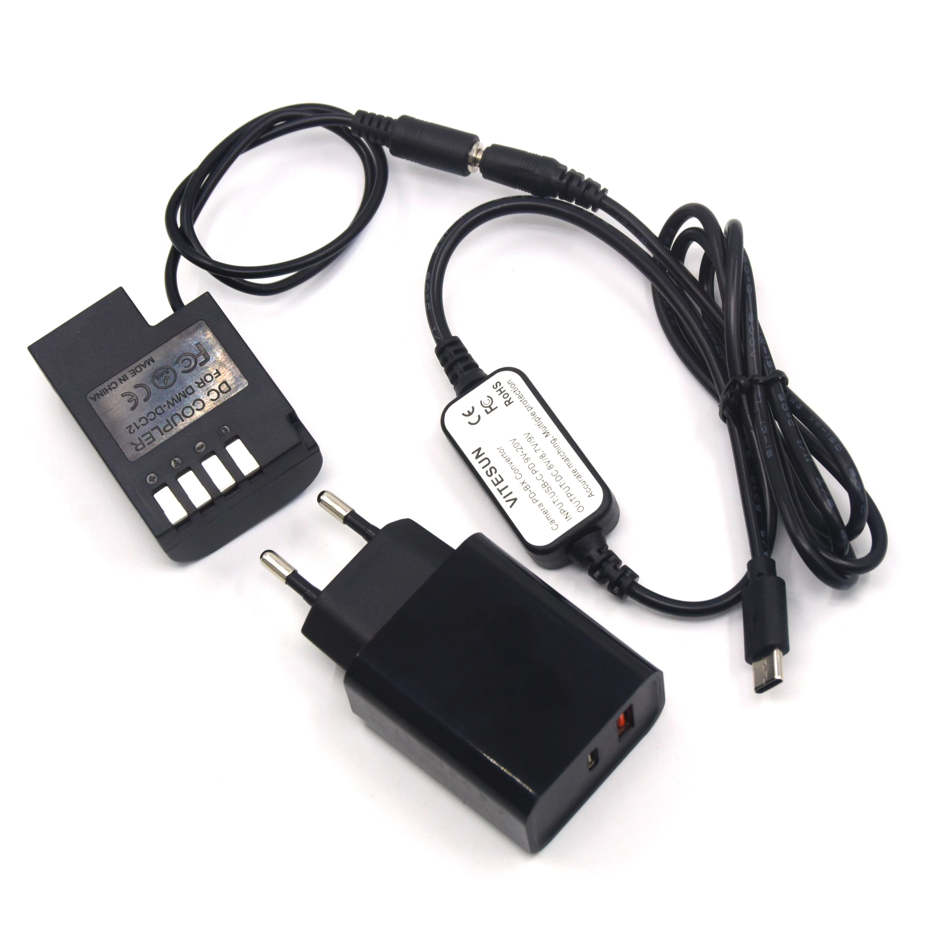 Внешний аккумулятор USB C кабель + DMW BLF19e полностью декодированный манекен DCC12 муфта