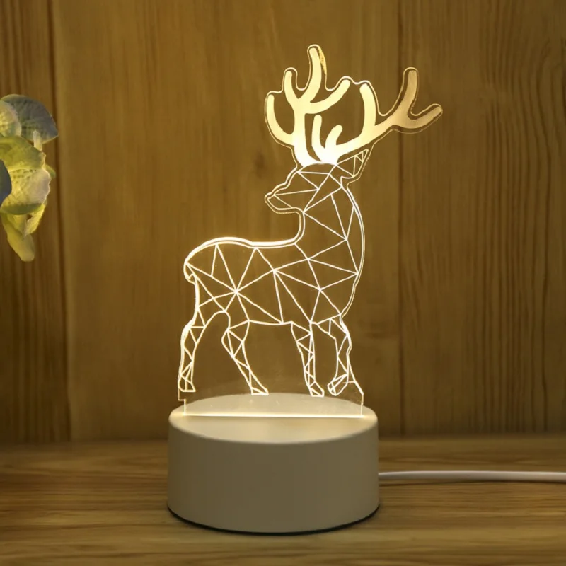 

3D LED Lamp For Kid Child Bedroom Decor Acrylic LED Night Light Christmas Accessories 3D Illusion Table Lamp For Home Decorative