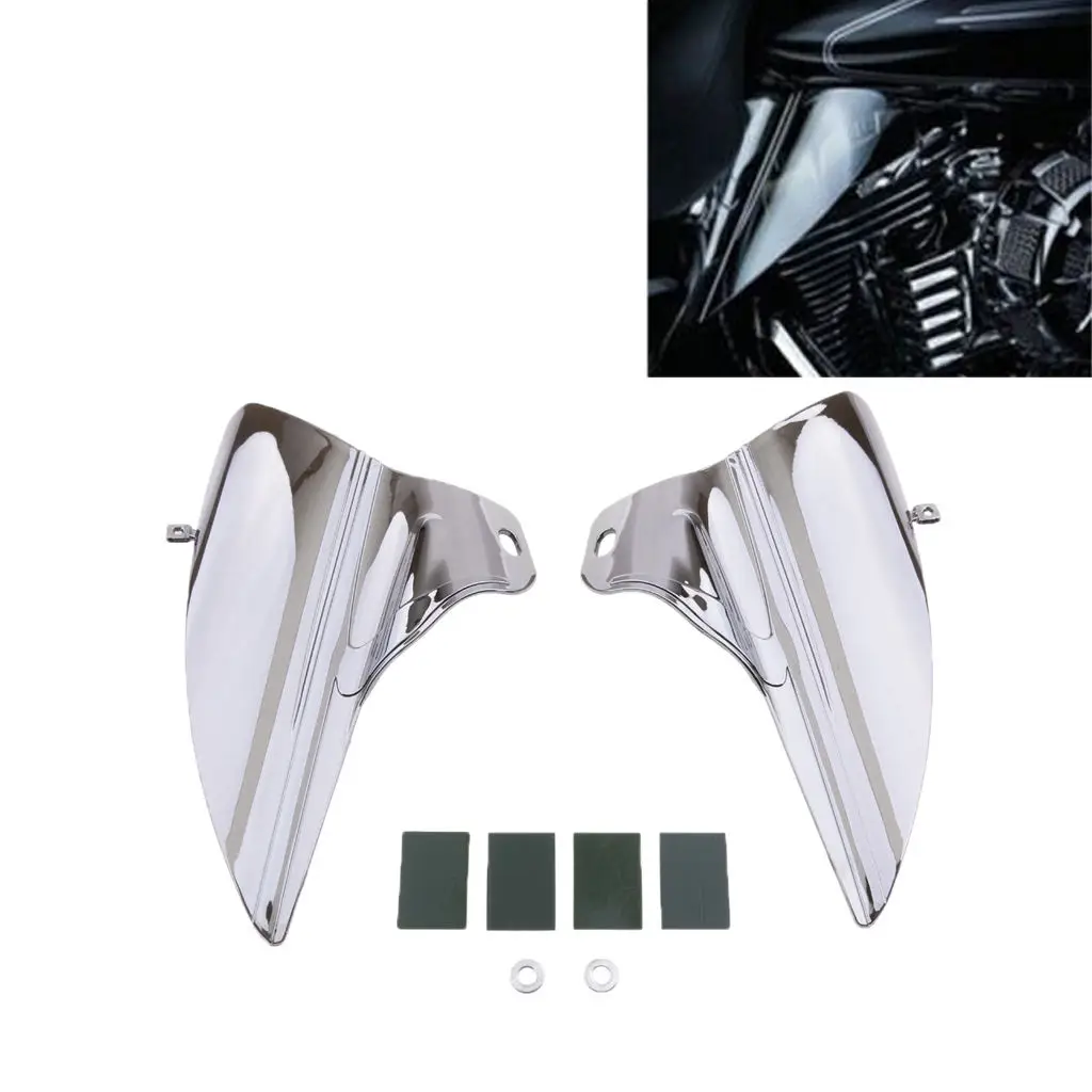 

2 шт., хромированный дефлектор воздуха со средней рамой для Harley Touring Electra Glide 2009-2015 2013 2014