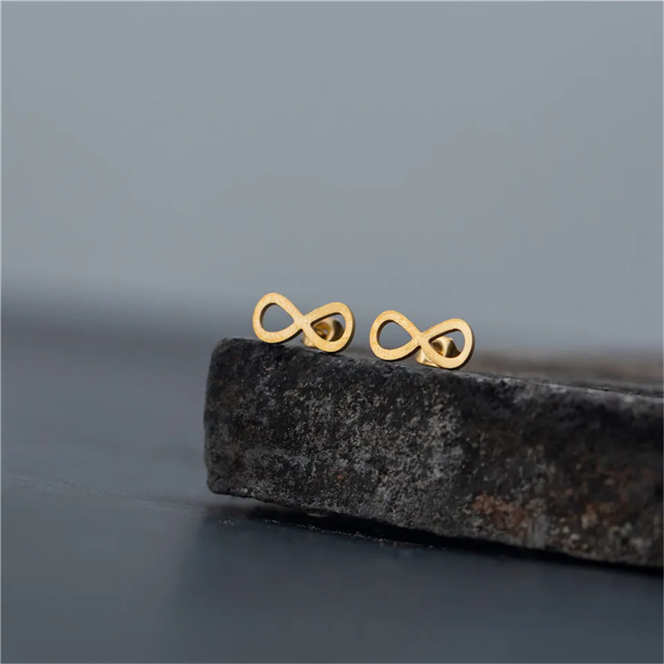 Серьги гвоздики из нержавеющей стали женские креативные ювелирные украшения в