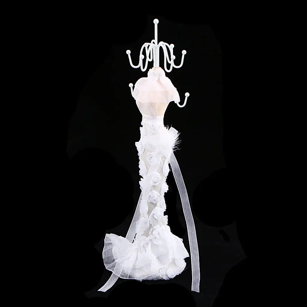 

White Lace Mannequin Stand Rack Ears Display Showcase Room Decor