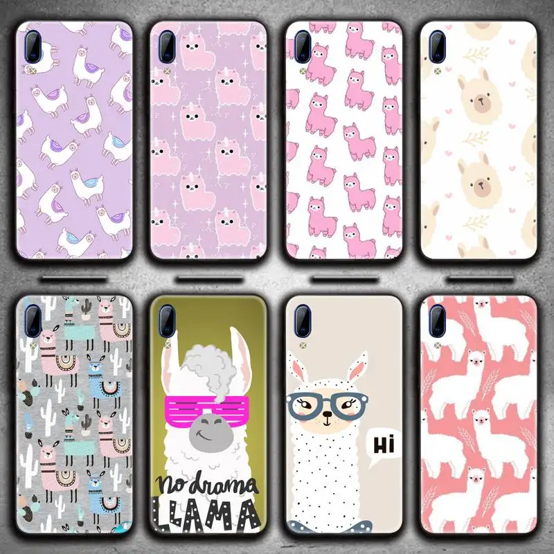 Лама рисунок Альпака чехол для телефона Vivo Y91c Y17 Y51 Y67 Y55 Y7s Y81 Y19 Y97 Y93 V17 vivo s5 |
