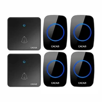 cacazi intelligent wireless doorbell waterproof 300m remote night light receiver 2032 battery transmitter house call ring tone
