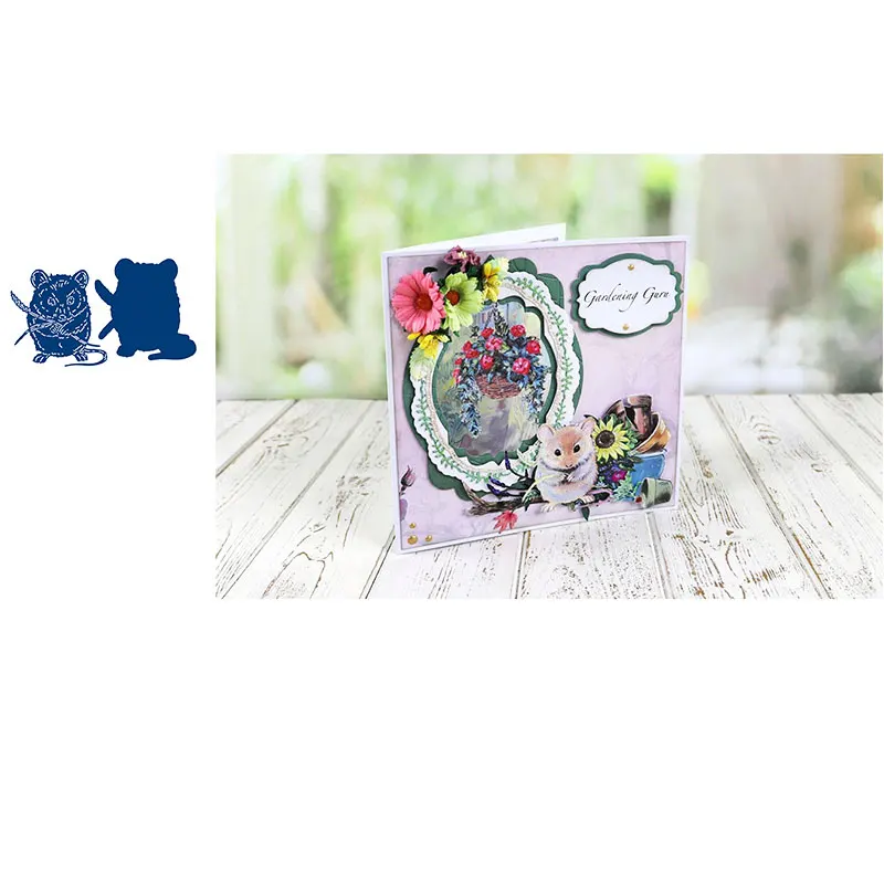 

Cute Mouse Metal Cutting Dies For Diy Scrapbooking Crafts Stencils Maker Photo Album Template Handmade Decor 2021 New Arrival