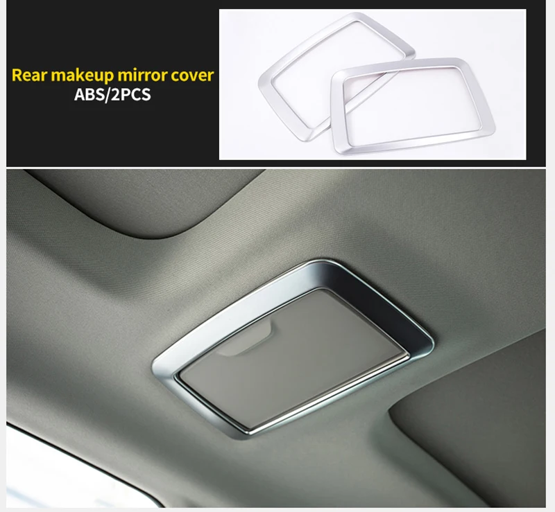 

For BMW new 5 series 2018-2019 Rear makeup mirror cover chrome molding trim 2pcs