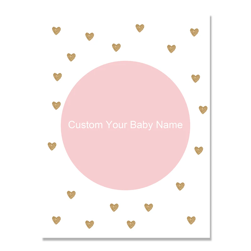 Печать на заказ с именем Единорог детская настенная живопись холст постеры