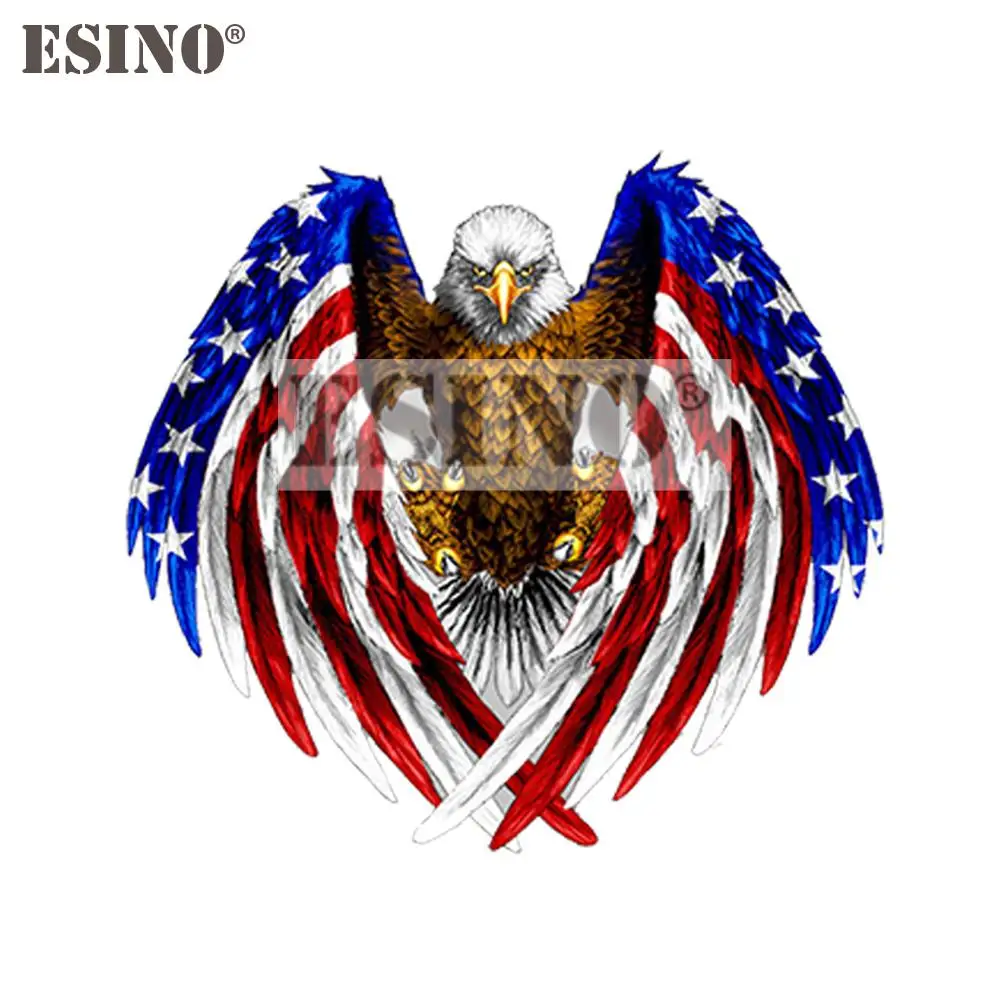 

Стайлинг автомобиля креативная забавная лысая орла США американский флаг наклейка мультфильм ПВХ водонепроницаемый кузов автомобиля Накл...