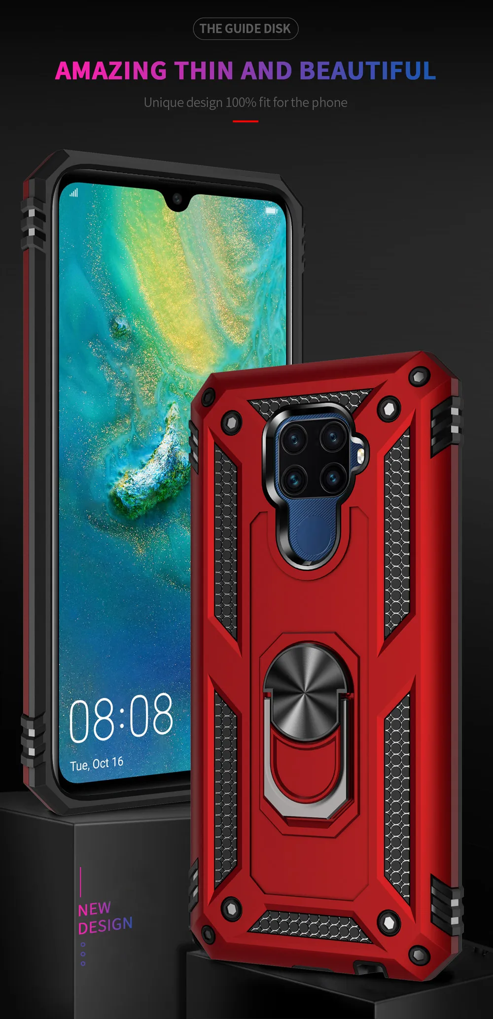 IQD для huawei P20 lite чехол кольцо Кронштейн Автомобильный держатель телефона вращающийся металлический скрытый для huawei P30 mate 20 Lite P20 P30 Pro Чехол