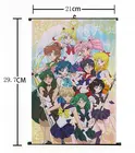 Популярный японский аниме Сейлор Мун Хрустальный домашний декор плакат настенный свиток 8 висячий постер свиток домашняя комната