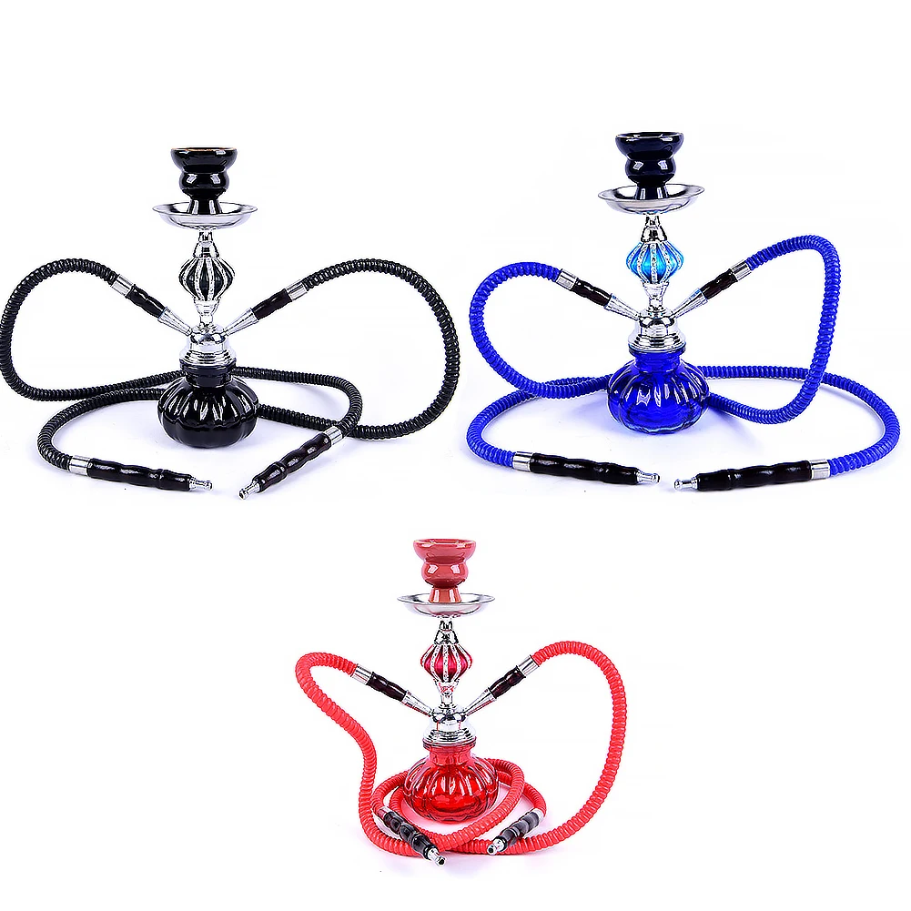 Аксессуары табака трубка для кальяна Набор двойной шланг с серебряным