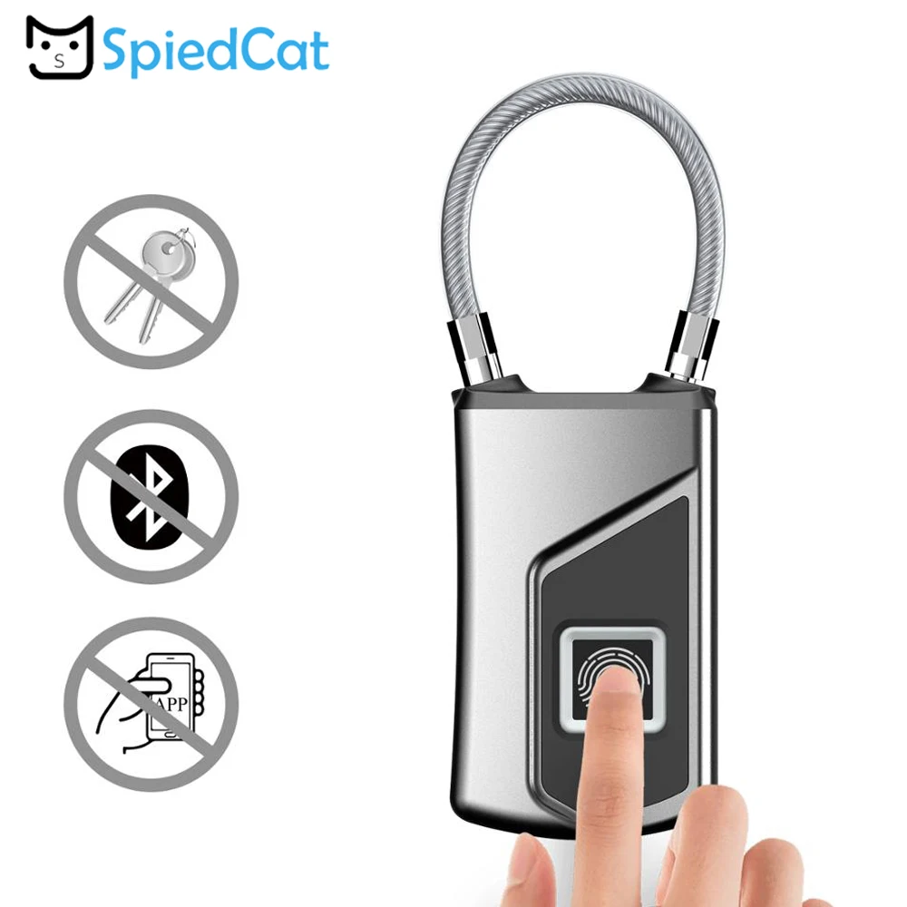 Водонепроницаемый БЕСКЛЮЧЕВОЙ портативный смарт-замок отпечатков пальцев замок