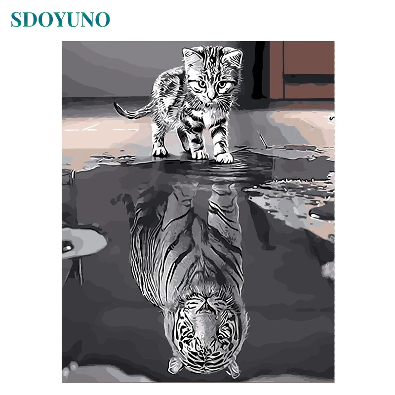 SDOYUNO pictures by numbers 60x75cm DIY Painting By Numbers Frameless For Home Decor Digital Painting On Canvas For Unique Gift - Цвет: 679