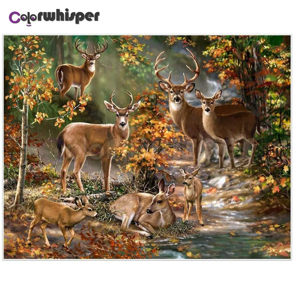 Алмазная картина полностью квадратная/круглая дрель олень 5D Daimond вышивка Крест
