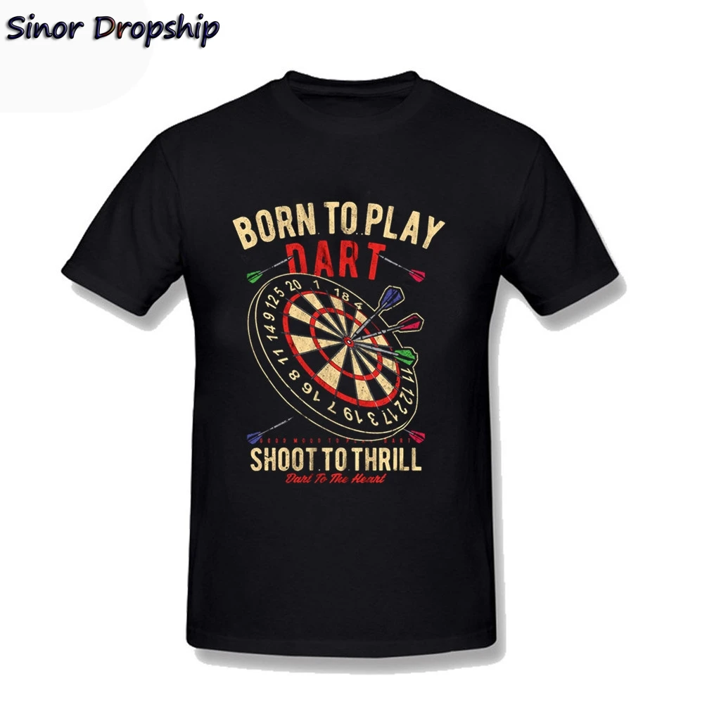 

Fashion Darts WM Dart Darten Gift Fitted Scoop T-Shirt Camiseta Masculina Oversized Hip Hop Short Sleeve Casual Tshirt