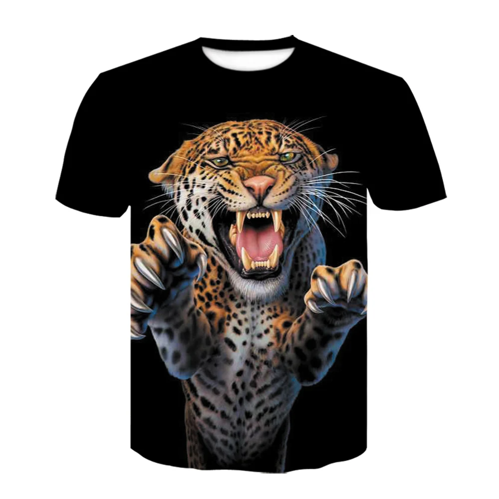 Футболка футболка с нарисованным животным Лев 3D принтом для мужчин забавные