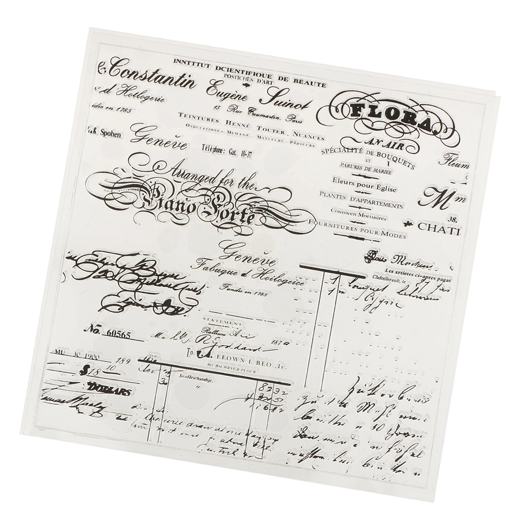 

Mixed Clear Mini Silicone Rubber Stamp Vintage for Scrapbooking DIY making