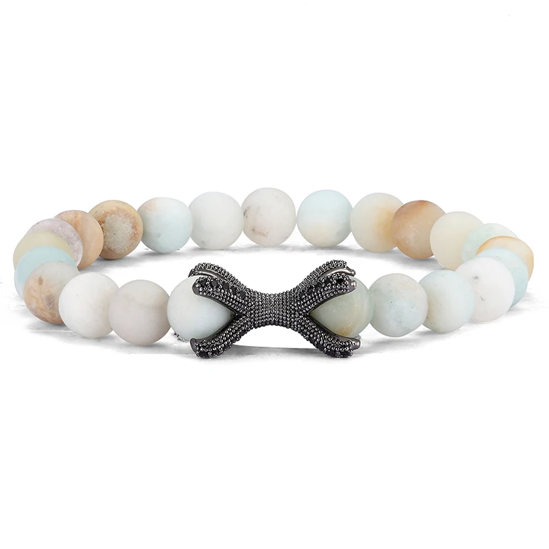 Винтажный роскошный мужской браслет с шармами и восьми крапанами матовый