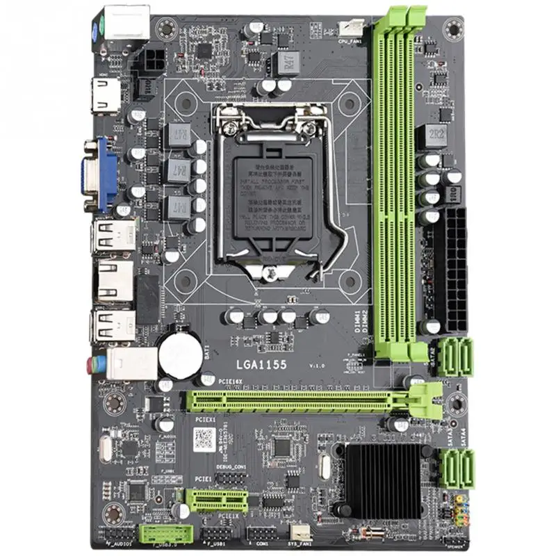 Материнская плата H61 LGA 1155 M ATX 32G 2 DDR3 PCI-Express X1 VGA HDMI для Intel Xeon i7 i5 i3