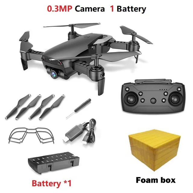 0.3MP BLACK 1B FB LAUMOX M69 RC Дрон с широкоугольной камерой 4K WiFi HD камера Складной Мини FPV Вертолет дроны VS VISUO XS809HW E58 Дрон - Цвет: 0.3MP BLACK 1B FB