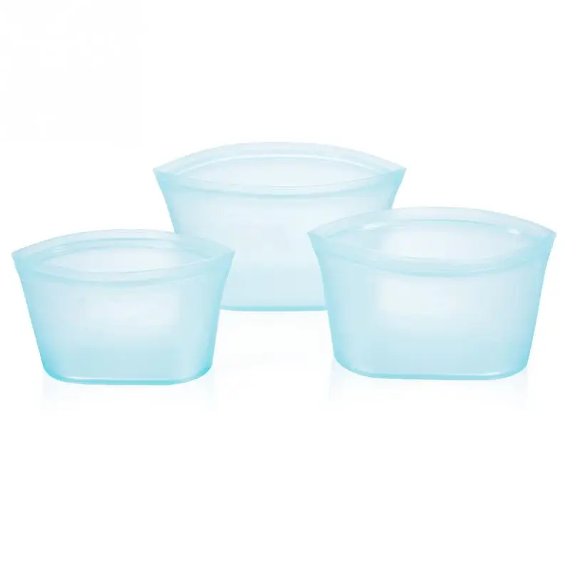 3PCS Bowl 10 шт. мешок для хранения на молнии большой/маленький Подогрев еды свежий Сейд кухонные аксессуары многоразовые замораживание - Цвет: 3PCS Bowl