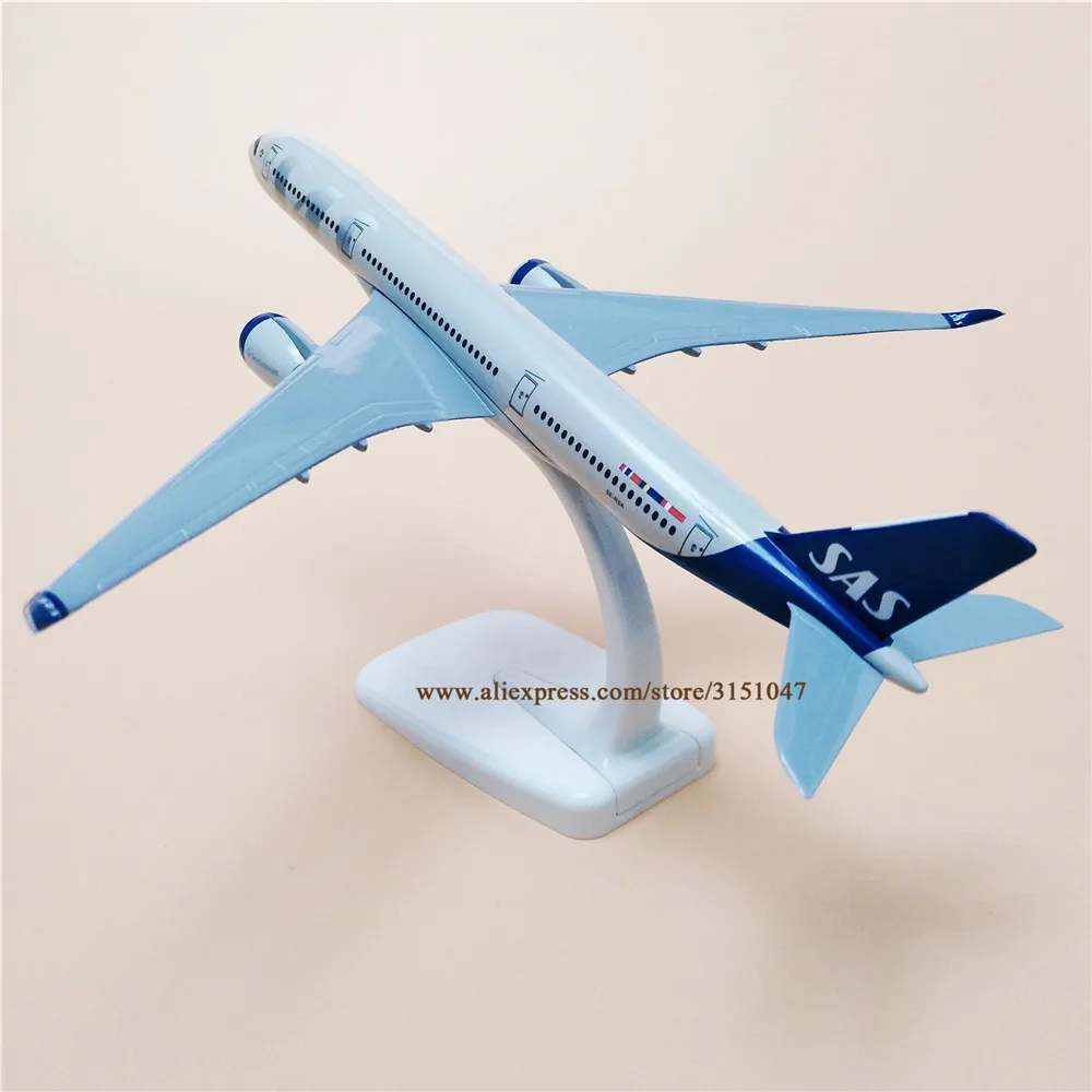 

20cm Metal Alloy Plane Model Scandinavian SAS Airlines Airbus 350 A350 Airways Airplane Model w Stand Diecast Aircraft Gift