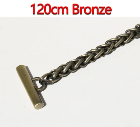 120cm Bronze DIY 6 мм золото, серебро, пистолет черный, покрытие бронзового металла замена цепи плечевые ремни для маленькой сумки ручка с OT застежками - Цвет: 120cm Bronze