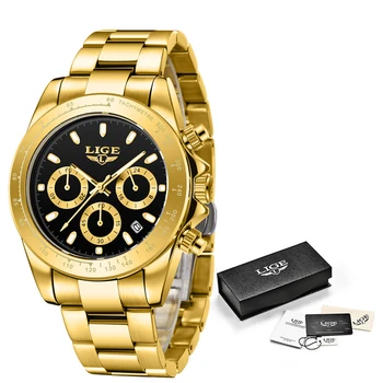 LIGE 2022 New Mens Watches Quartz Business Waterproof Watch Man Watches Top Brand Luxury WristWatch Men Chronograph Reloj Hombre Other Image