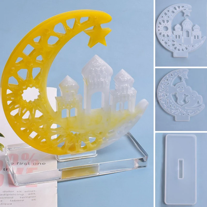 Кружевная форма в виде Луны из смолы силиконовые инструменты сделай сам