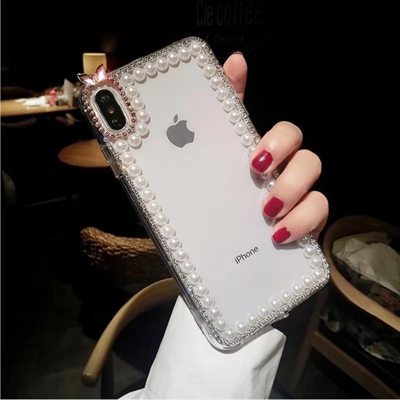 Bling Pearl 3D брендовый пчелиный чехол для телефона мягкий huawei P30 P20 mate 30 20 Pro Lite Honor 10 9 8 9X