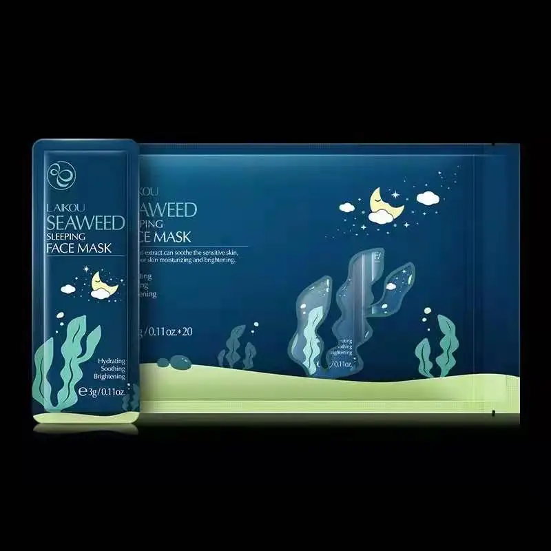 

LAIKOU20pcs Eaweed спальный уход за кожей лица питает и увлажняет кожу, усиливает ее эластичность, увлажняет, против старения, крем для лица против м...