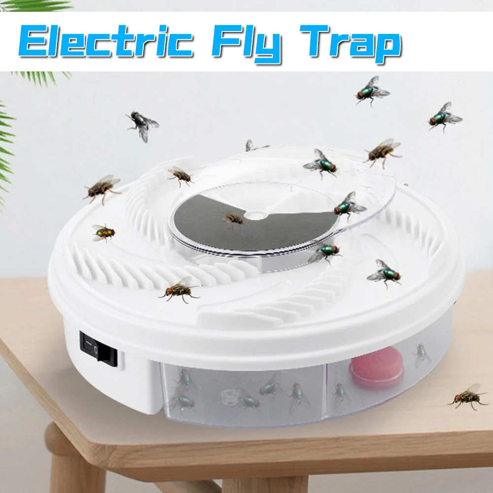

Electric Fly Trap Anti Fly Killer Traps Automatic Flycatcher Device Insect Pest Reject Control Catcher Fly Trap Catching Trap