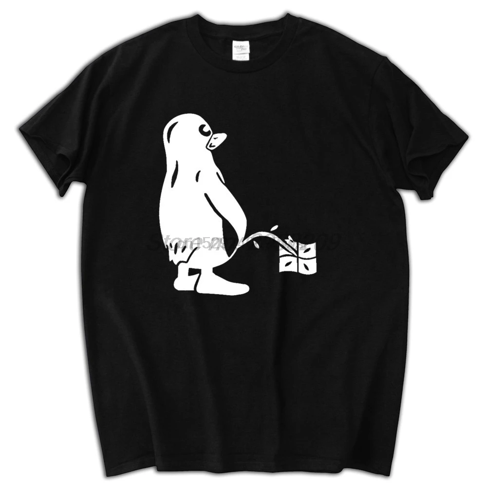 Пингвин LINUX UBUNTU OZF футболка Хлопковая мужская новый дизайн Высококачественная