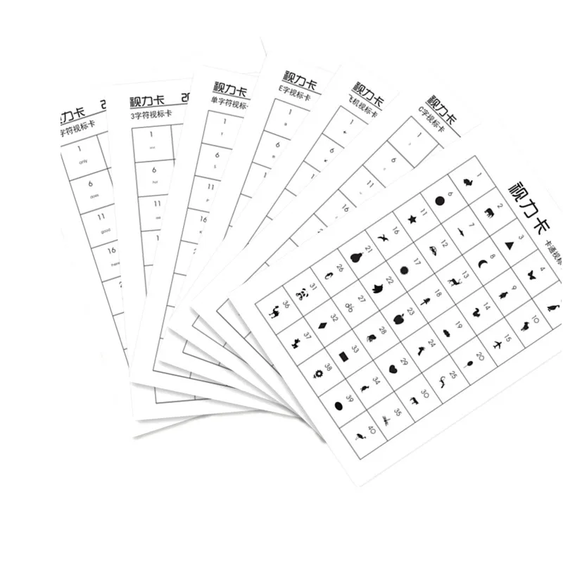 10 шт. универсальные Обучающие слова рок карты оптическая оптометрия