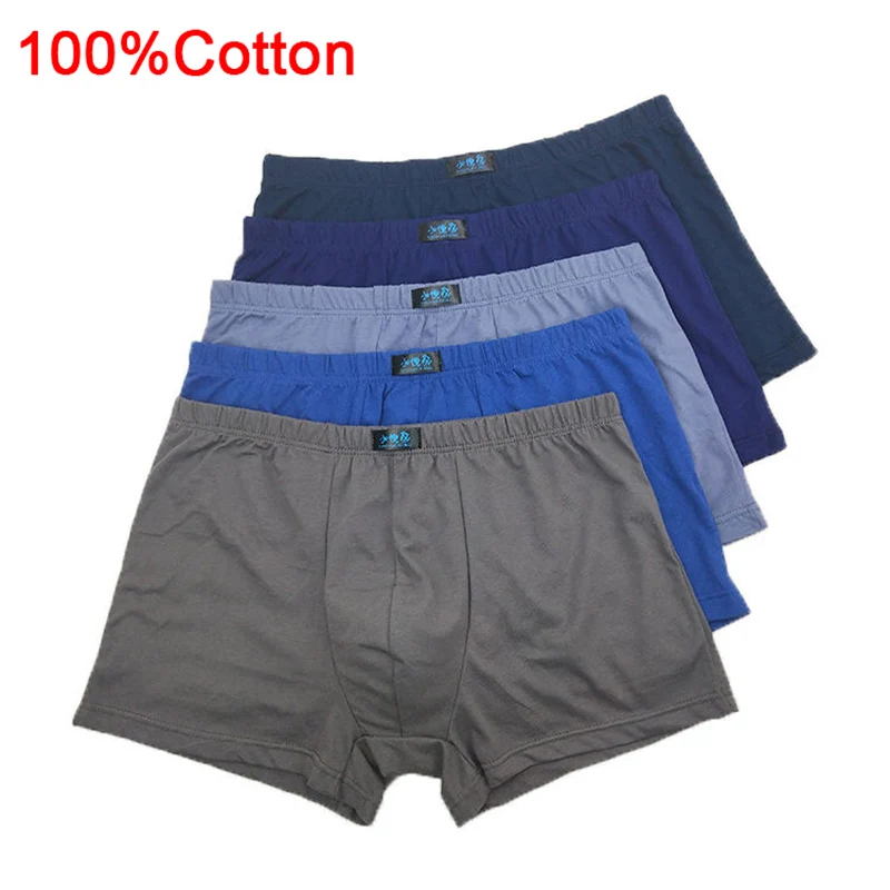 5 шт./партия трусы для мужчин 2020 нижнее белье из 100% хлопка мужские боксеры