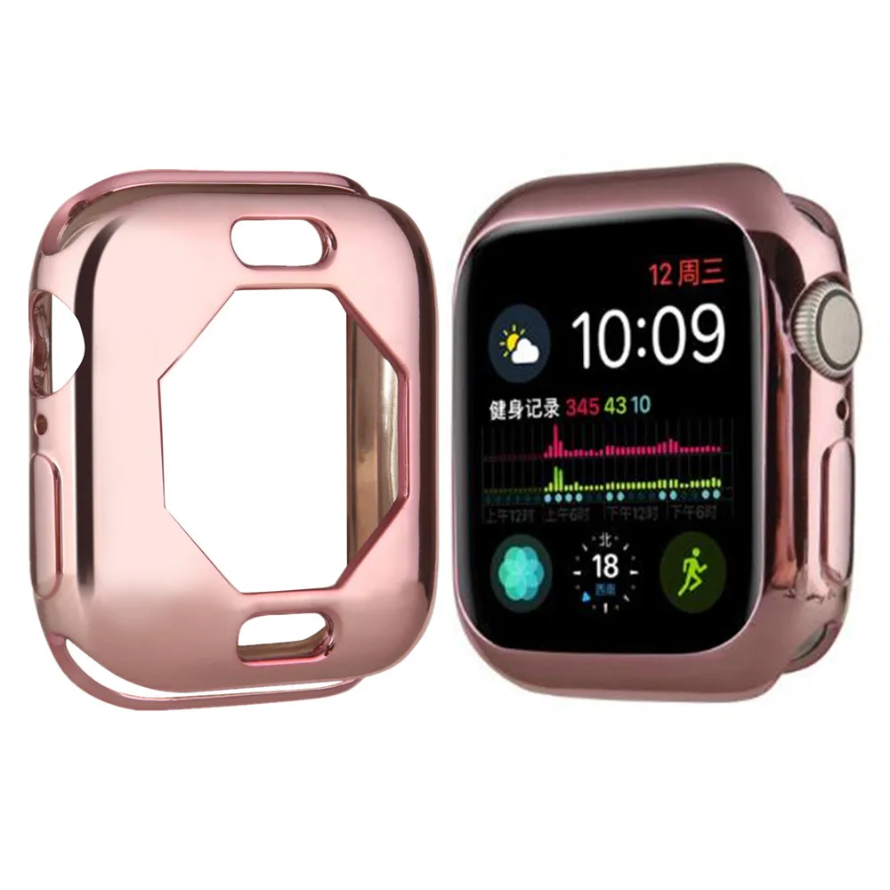 Мягкий защитный чехол из ТПУ для Apple Watch 40 мм 44 защитная рамка iWatch 4 | Наручные часы
