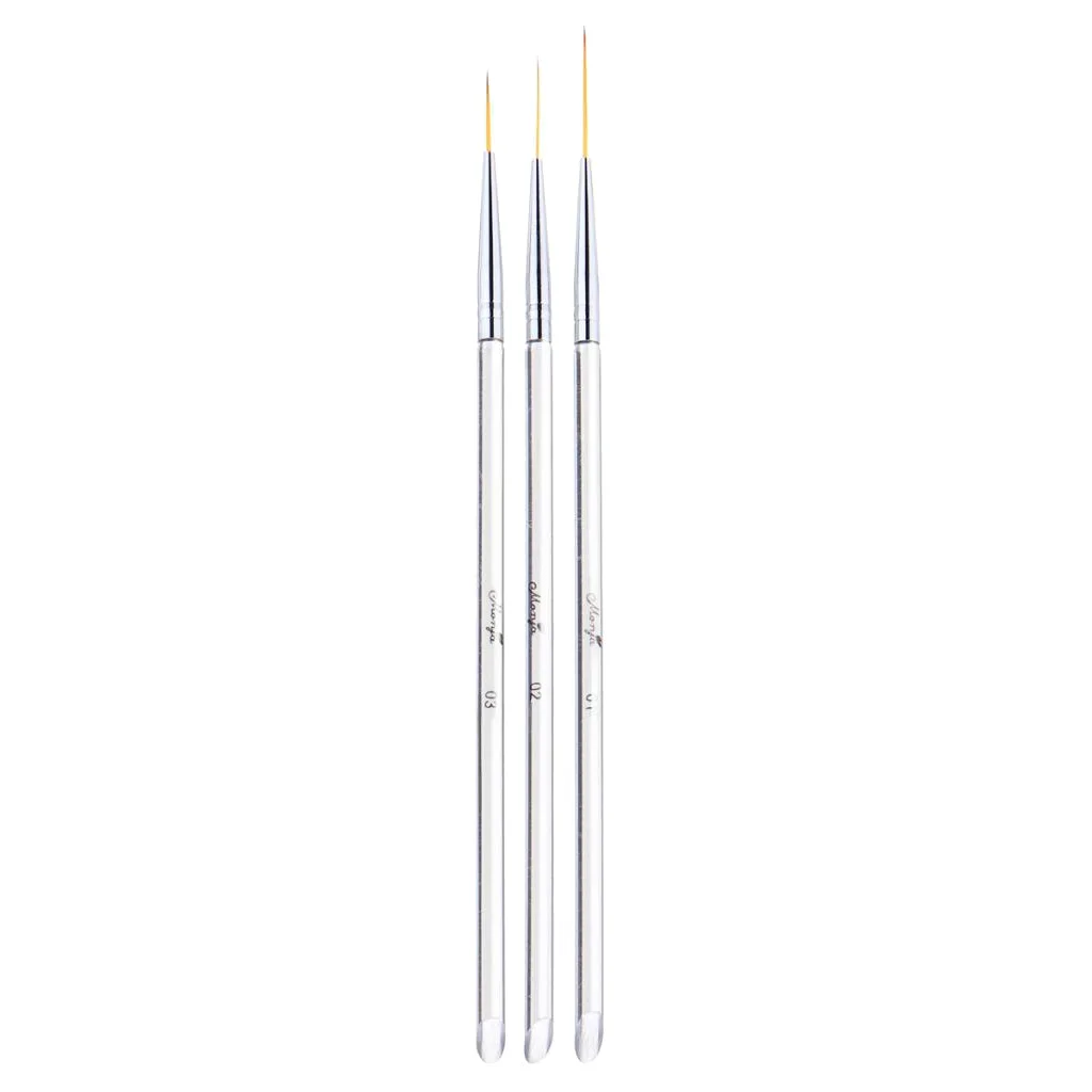 

3pcs Nail Art Designing Painting Dotting Detailing Pen Brushes Kit