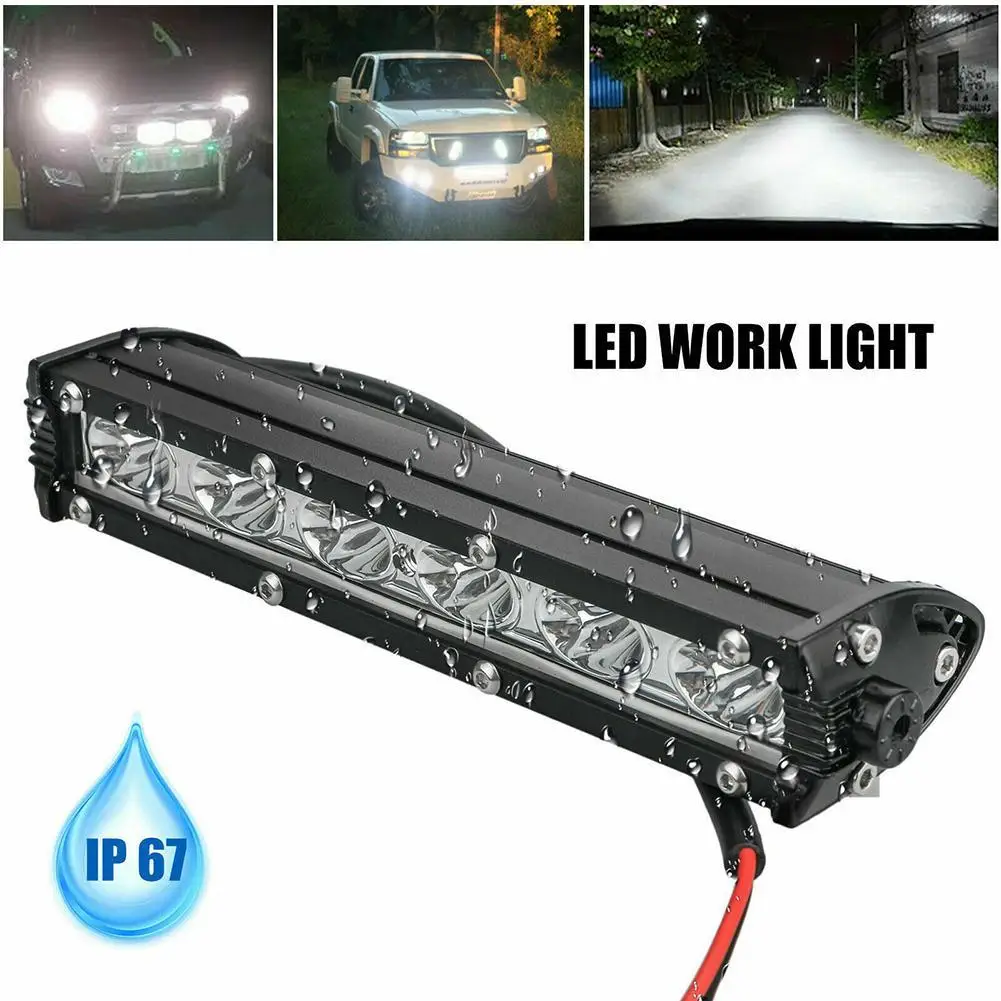 

Car Spotlight 7 Inch 6LED Work Light 6000K Bar Light 18W Ultra-thin Single-row LED Off-road Light Water And Shock Resistance