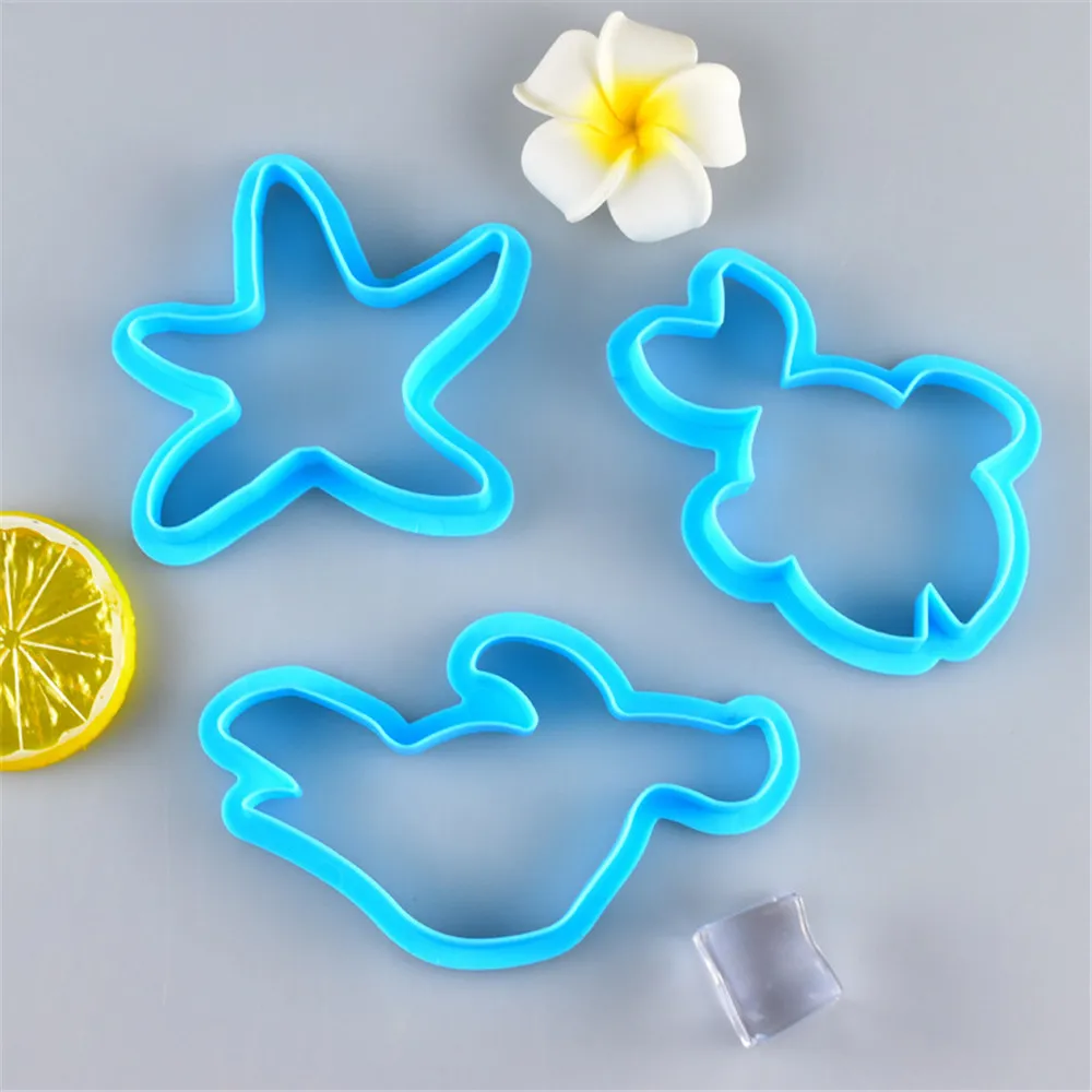 

Fish Penguin Shape Plastic Chocolate Mold Cute Animals Cake Mould Fondant Tools Ocean World