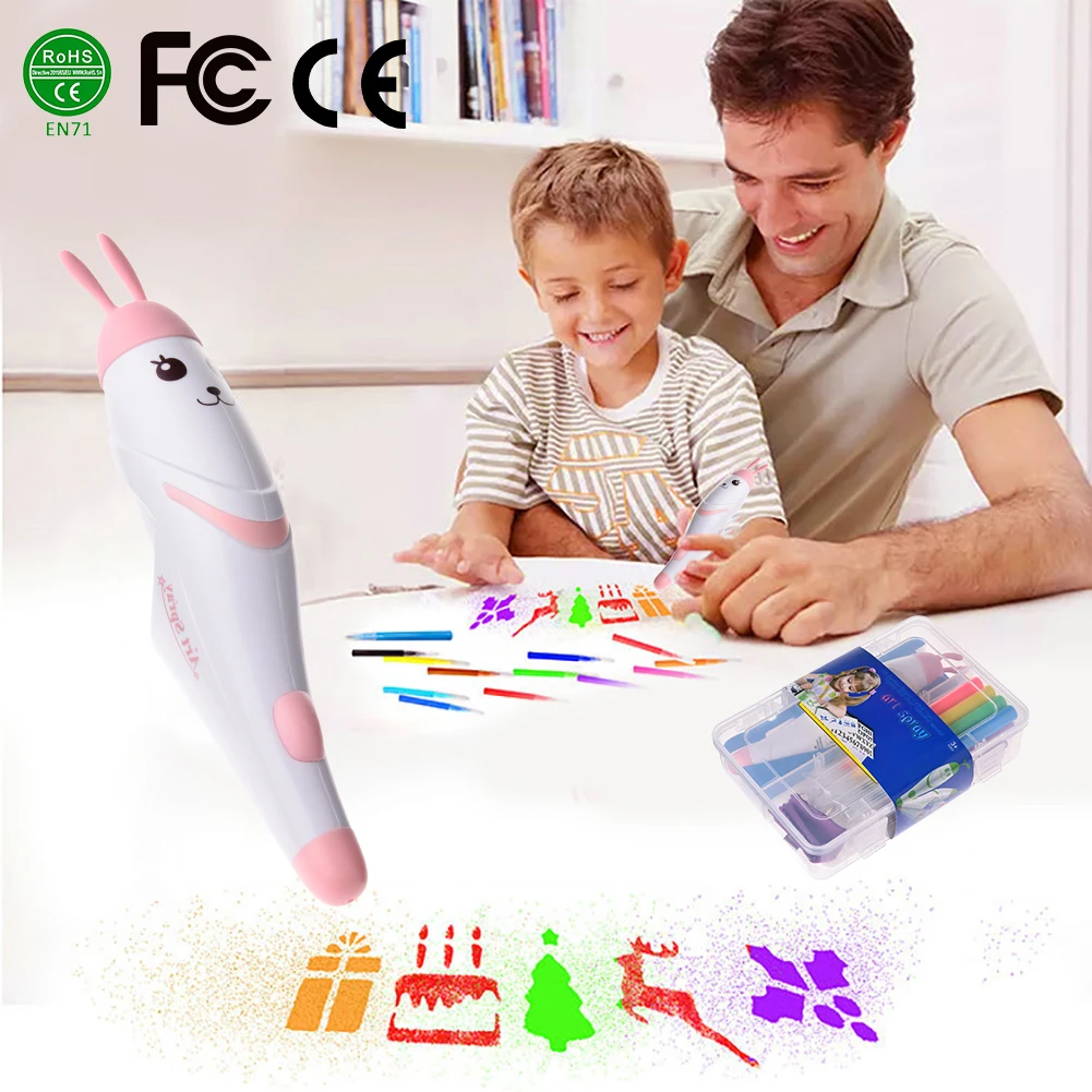 

Electric Airbrush Watercolor Pen Set Color Drawing Pen Electric Spray Art Pen Painting Hand-painted Educational Toys For Kindly