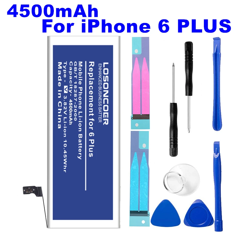 Высокое Ёмкость для Apple iPhone 6 Plus Батарея, iPhone 6S Plus/6 S Plus/7/7 Plus, Зарядное устройство Батарея+ подарок подставка для телефона+ Инструменты для ремонта