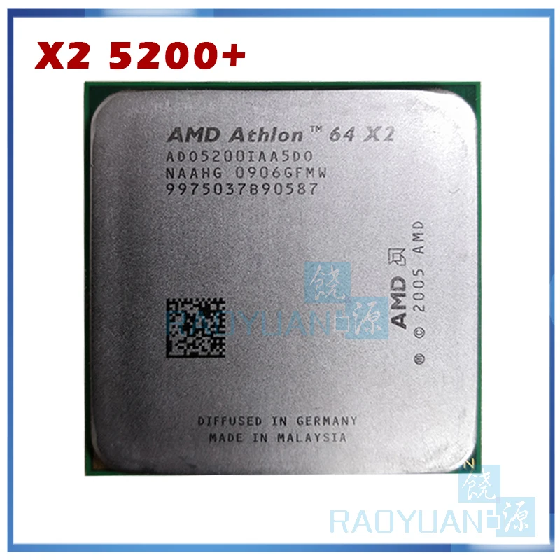 

Двухъядерный процессор AMD Athlon X2 5200 + 2,7 ГГц, процессор ADO5200IAA5DO AD0520BIAA5DO ADO5200IAA5DU ADO5200IAA5DD, Разъем AM2 940pin