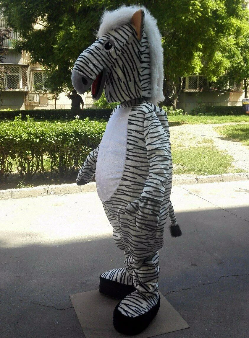 

Zebra Mascot Costume Cosplay Furry Suits Party Game Fursuit Cartoon Dress Outfits Carnival Halloween Xmas Easter Advertising