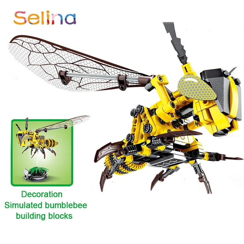 Конструктор бамбель с имитацией насекомых Красная стрекоза | Игрушки и хобби