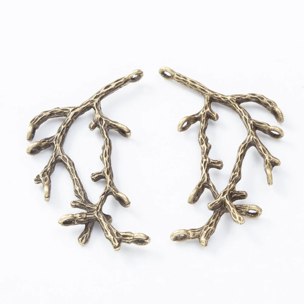 4Pcs 29*47mm Branch Charms Metal Alloy Four Colors Tree For Jewelry Making Findings DIY Handmade | Украшения и аксессуары