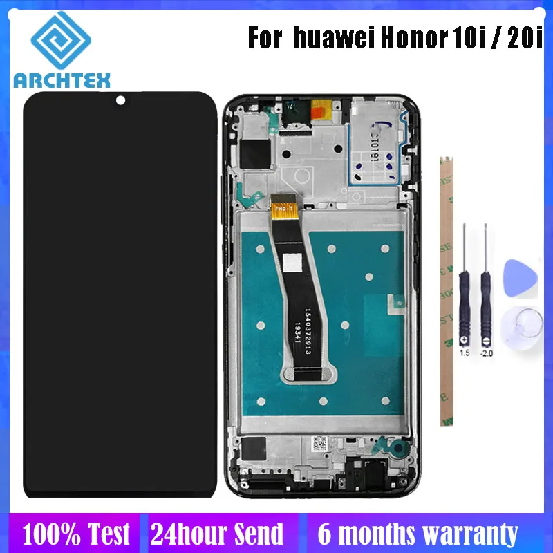 ЖК дисплей и тачскрин с рамкой 6 21 дюйма для huawei Honor 10i 20 Lite 20i|Экраны мобильных