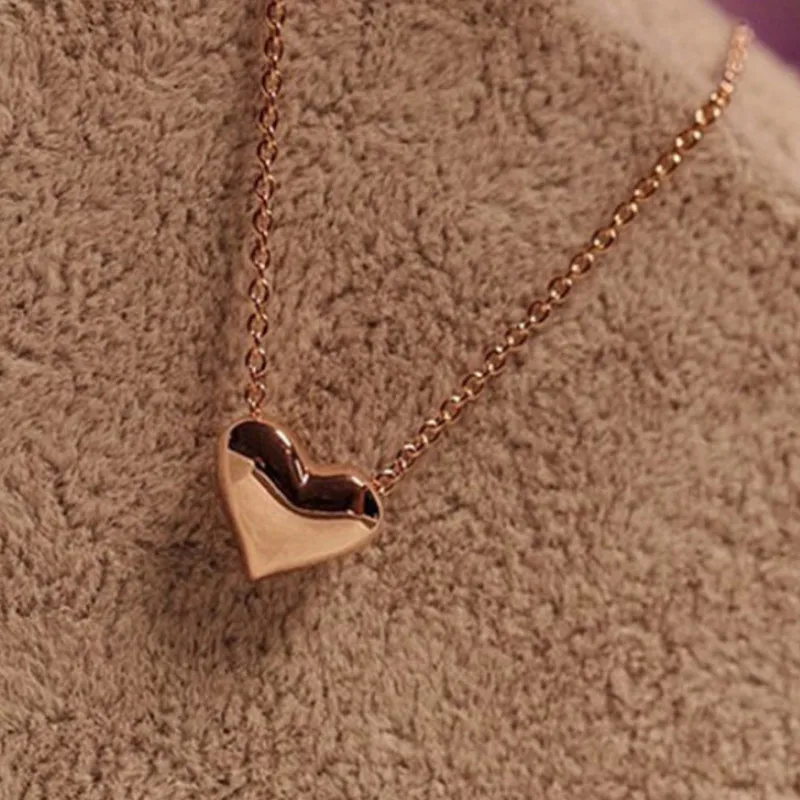 Temperament Little Peach Heart Necklace Clavicle Chain for Women New Fashion Jewelry Accessories 2021 | Украшения и аксессуары