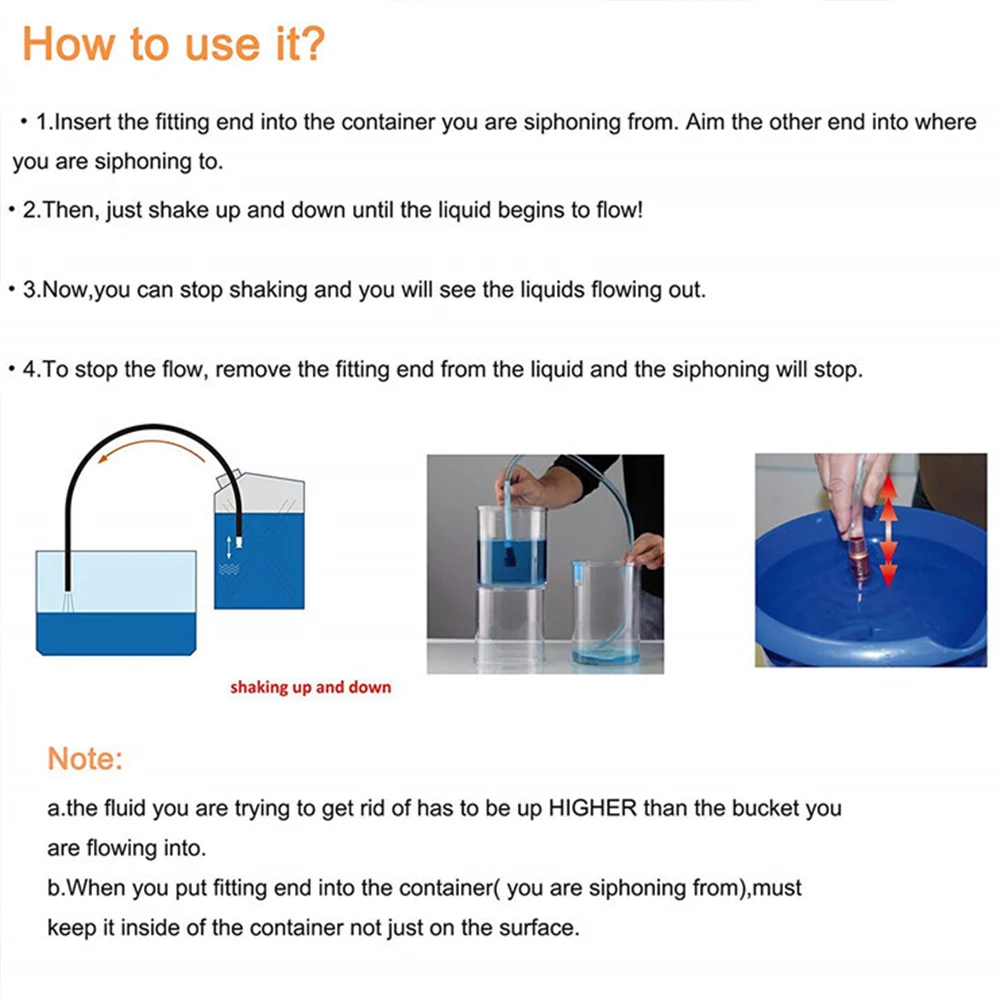 6 футов практичные автомобильные аксессуары сифон самовсасывающий бензиновый