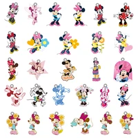 disney sunflower and minnie mouse shape new trendy epoxy resin pendant acrylic jewelry for diy making accessories jewelry mik408