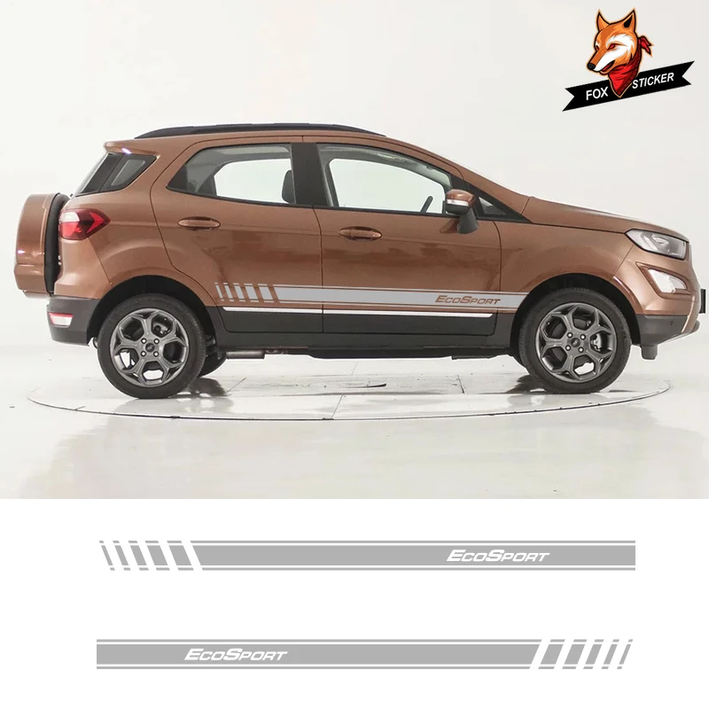 2 шт. виниловые наклейки с полосками сбоку для дверей автомобиля графические